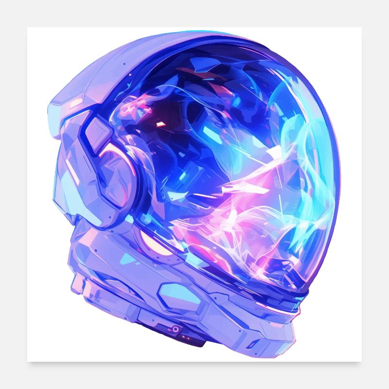 Casque d'Astronaute Poster 60 x 60 cm