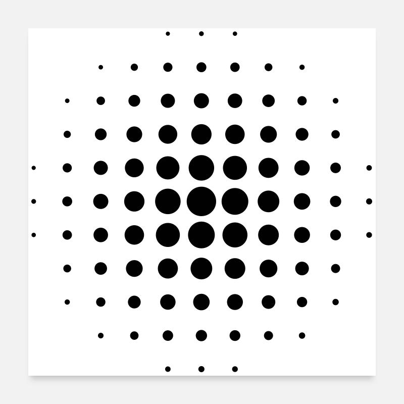 Grille - Poster 60 x 60 cm - blanc