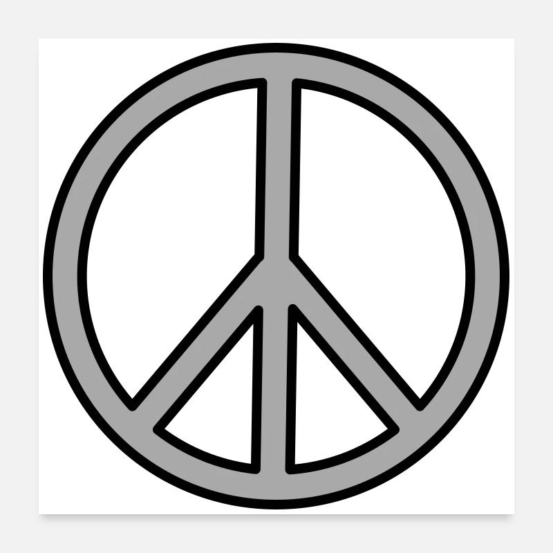 Peace Zeichen Poster 60x60 cm