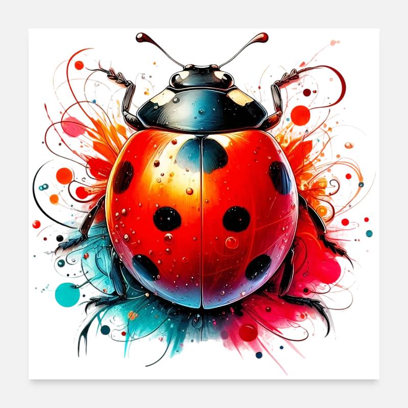 Ladybird Poster 24" x 24" (60x60 cm)