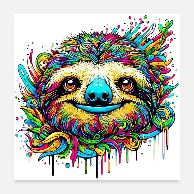 Sloth Poster 24" x 24" (60x60 cm)