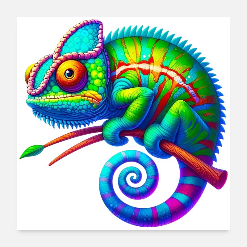 Caméléon Poster 60 x 60 cm