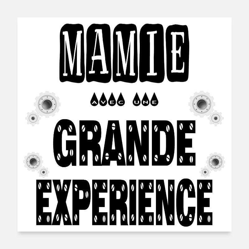 Mamie Avec Une Grande Expérience Grand Mère Poster 60 x 60 cm