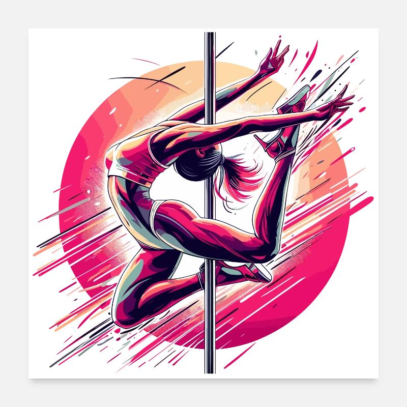 Pole Dance Dynamics Pink Gift Poster 24" x 24" (60x60 cm)