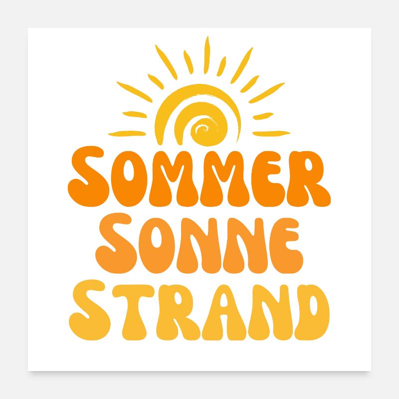 Summer Sun Beach Nectarine 2 Poster 24" x 24" (60x60 cm)