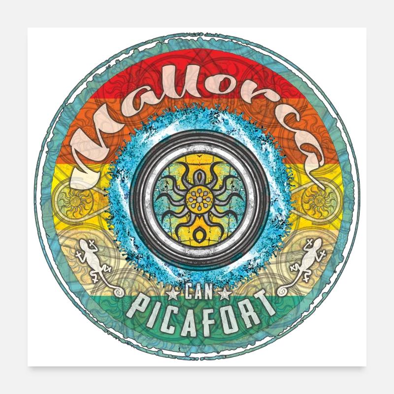Mallorca Balearen can picafort Poster 60x60 cm