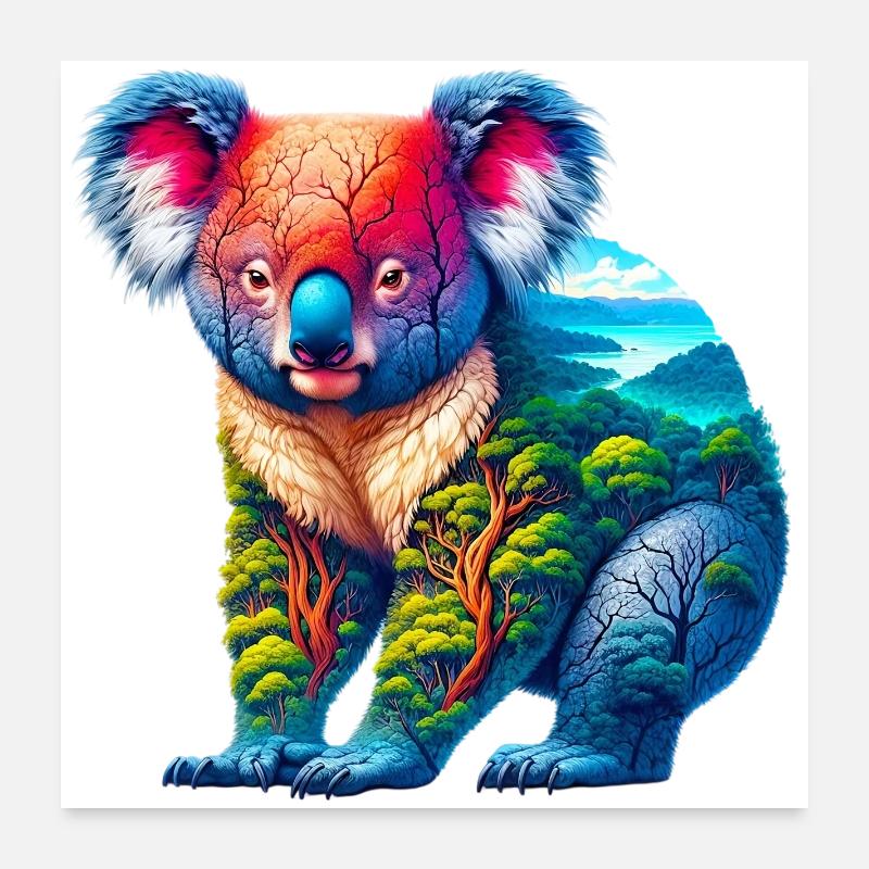Koala Poster 60 x 60 cm