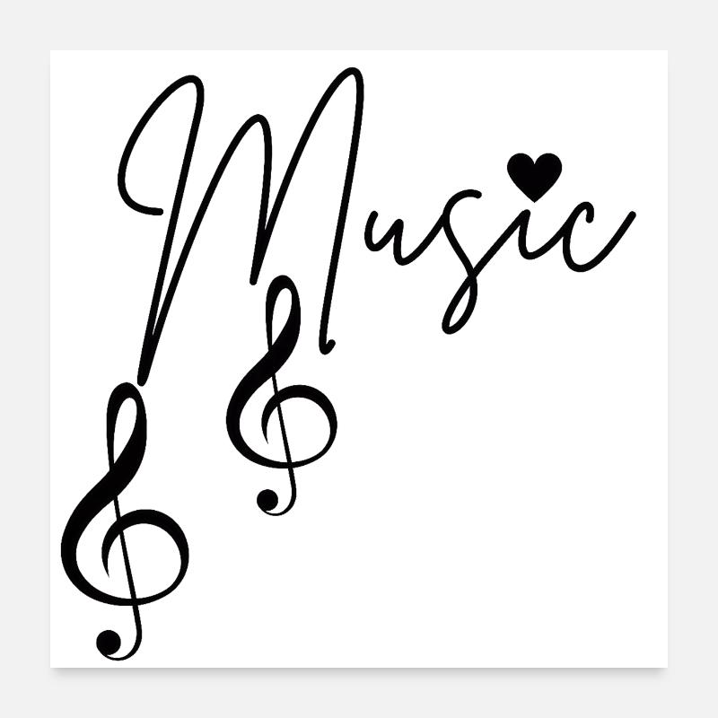 Notes de musique Poster 60 x 60 cm