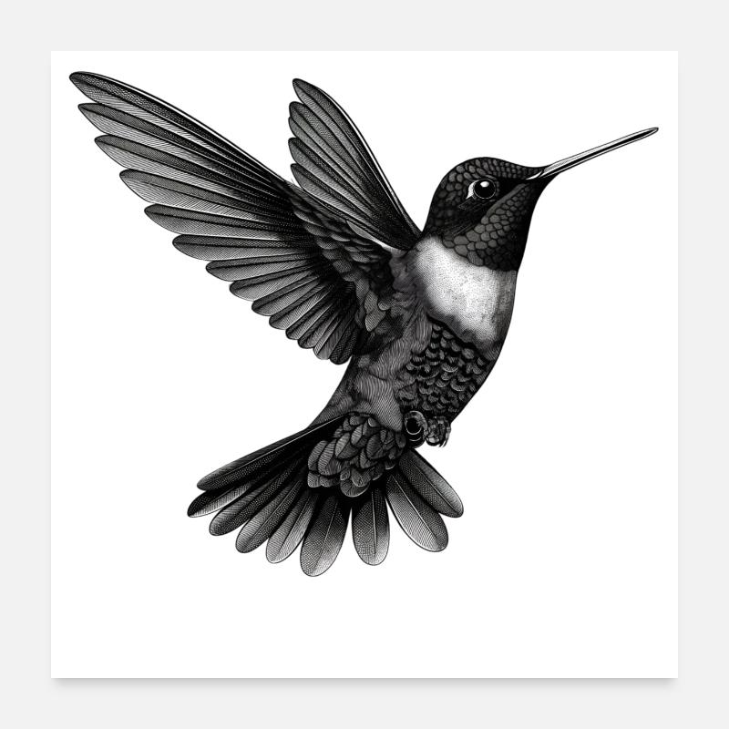 Kolibri | Hummingbird Poster 60x60 cm