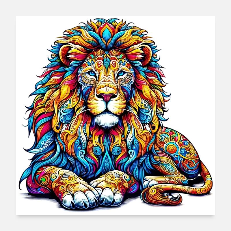 Löwe Poster 60x60 cm