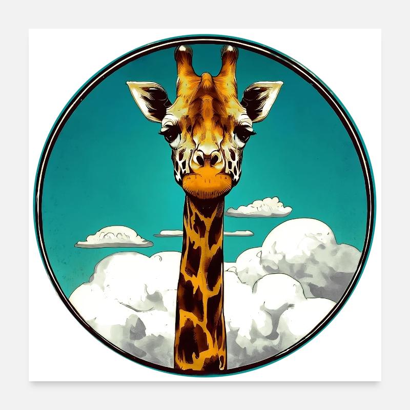 Girafe Poster 60 x 60 cm