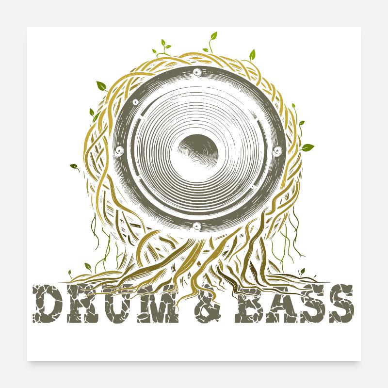dnb jungle racines et pierres Poster 60 x 60 cm