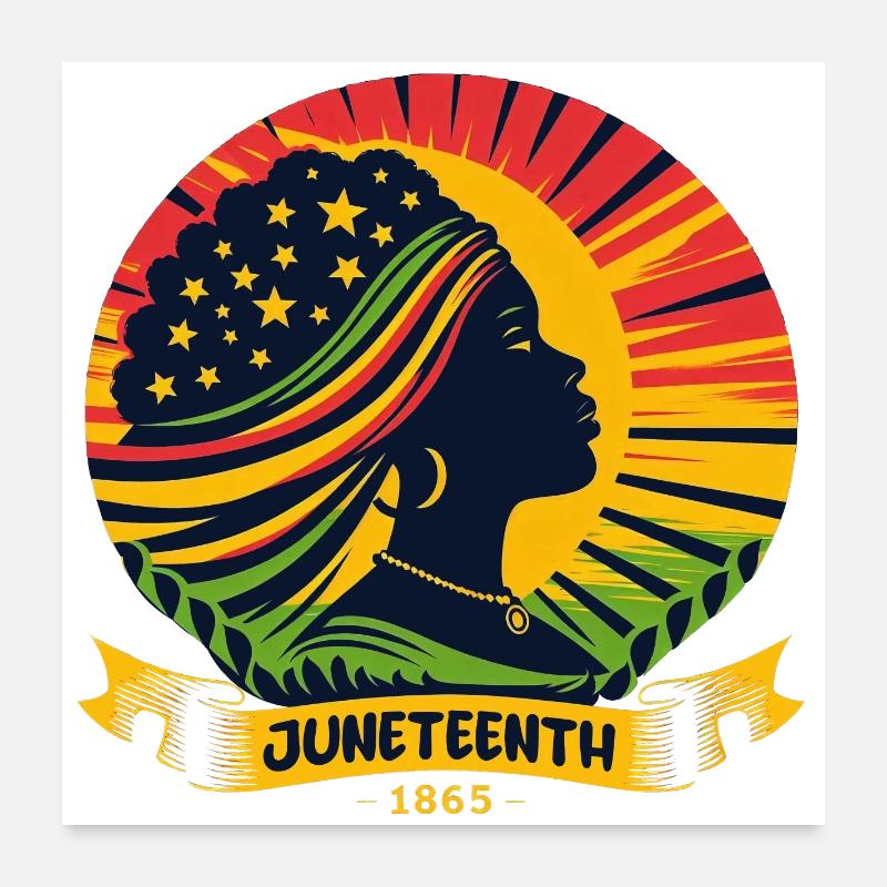 Juneteenth feiern: Freiheit, Erbe, Einheit Poster 60x60 cm