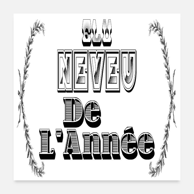 Elu Neveu Année Poster 60 x 60 cm
