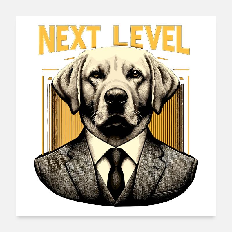 Dudley Labrador Suit Next Level Dog Gift Poster 60 x 60 cm
