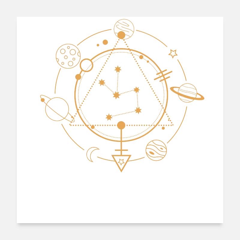Cosmic Geometry Orbital Emblem Poster 24" x 24" (60x60 cm)