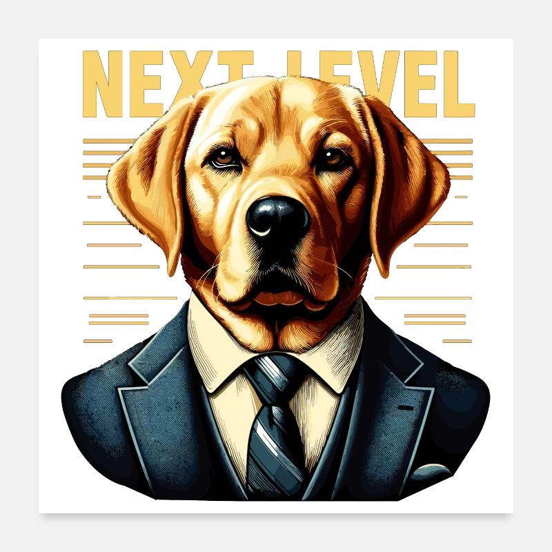 Dudley Labrador Suit Next Level Dog Gift Poster 60 x 60 cm