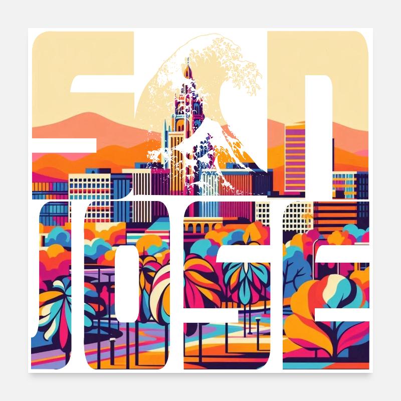 SAN JOSE Poster 60 x 60 cm