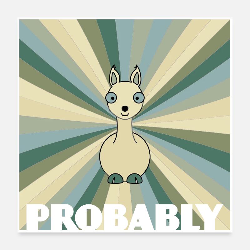 Alpaca - Poster 24" x 24" (60x60 cm) - white