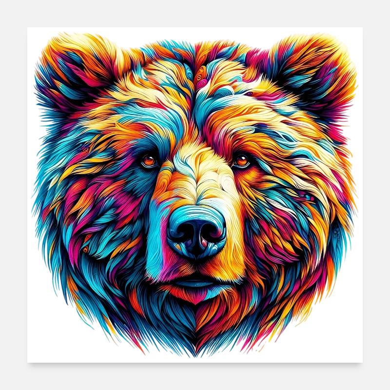 Bear Poster 24" x 24" (60x60 cm)