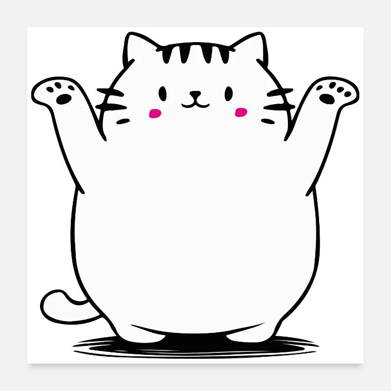 Cute cat Poster 24" x 24" (60x60 cm)