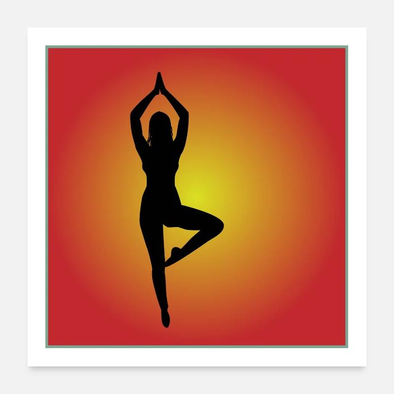 Siluett Kvadrat Poster 60x60 cm