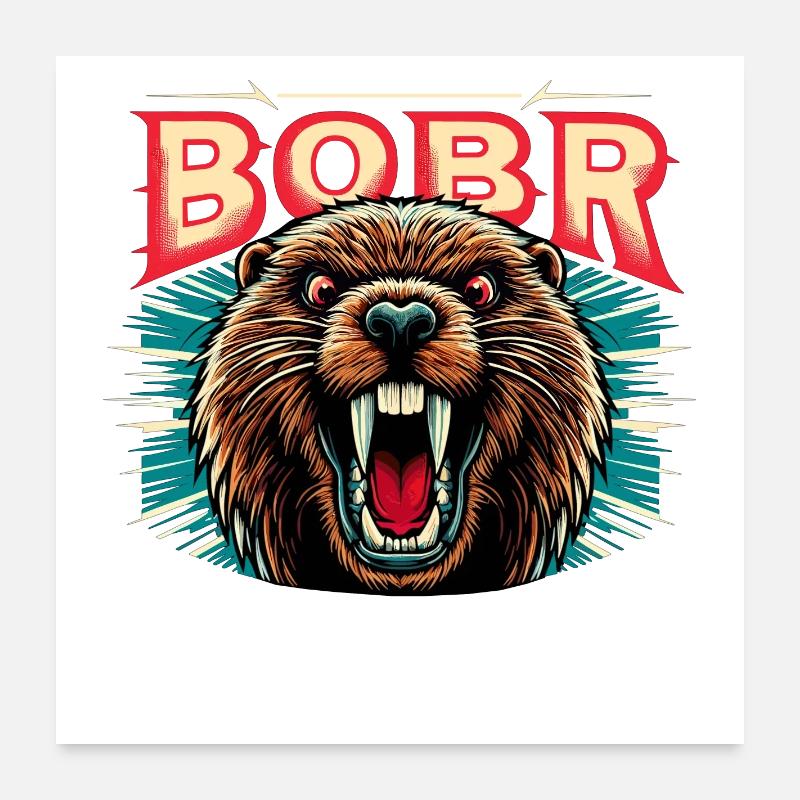 Bobr Bieber polnisch Polen Geschenk Poster 60x60 cm