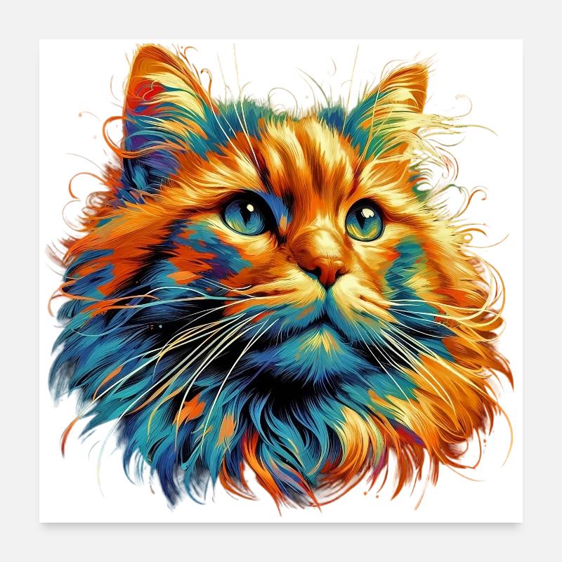 Chat Poster 60 x 60 cm