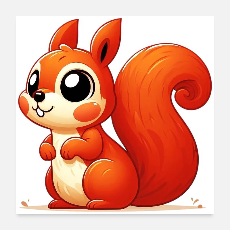 Eichhörnchen Poster 60x60 cm