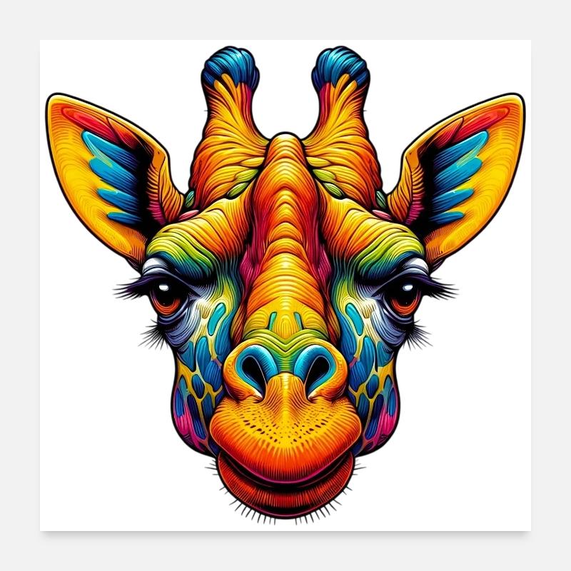 Girafe Poster 60 x 60 cm