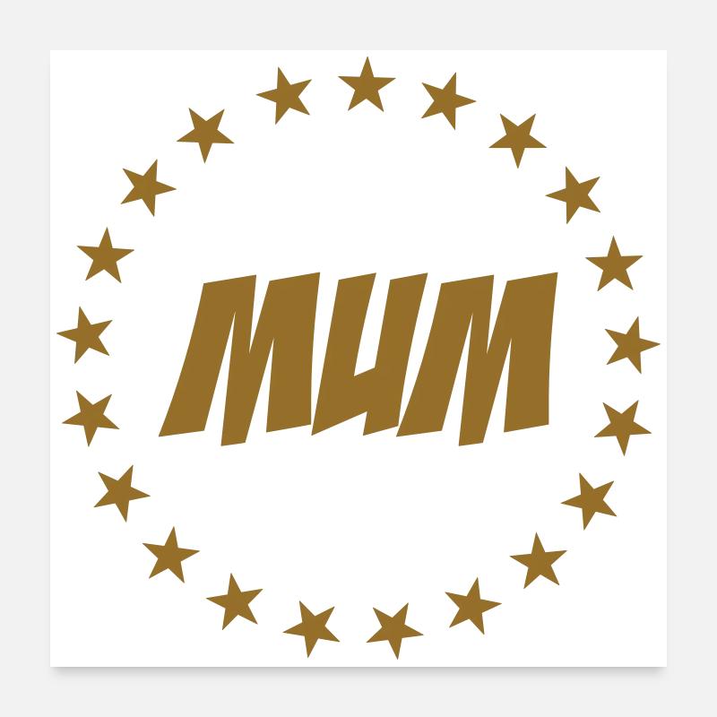 Maman d'Amour - Muttertag Poster 60x60 cm