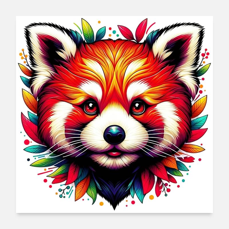 Red panda Poster 24" x 24" (60x60 cm)
