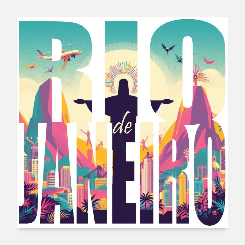 CARNAVAL DE RIO Poster 60 x 60 cm