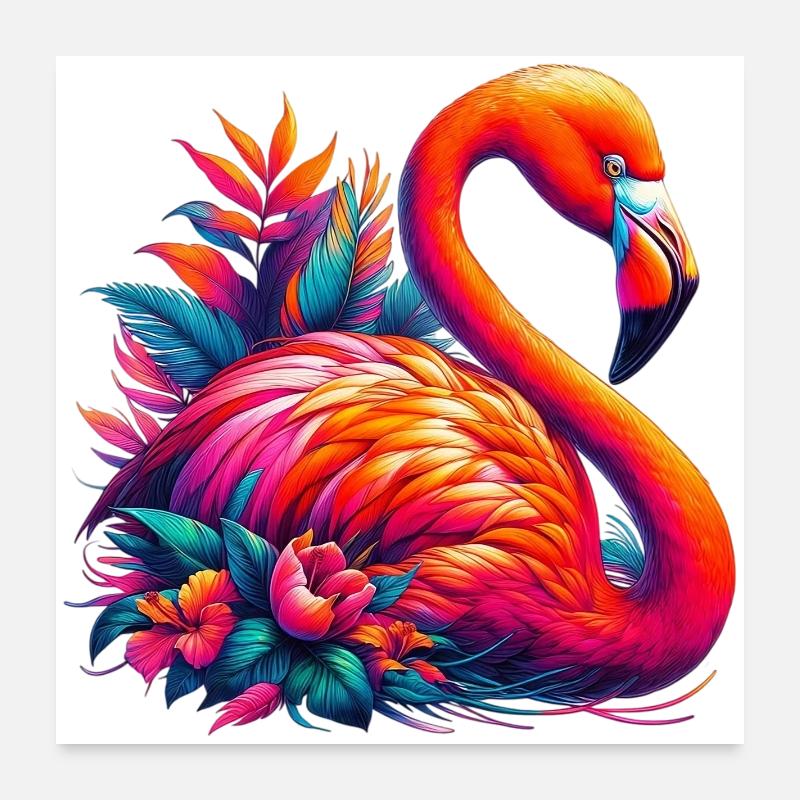 Flamingo Poster 60x60 cm