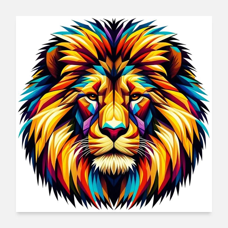 Lion Poster 60 x 60 cm