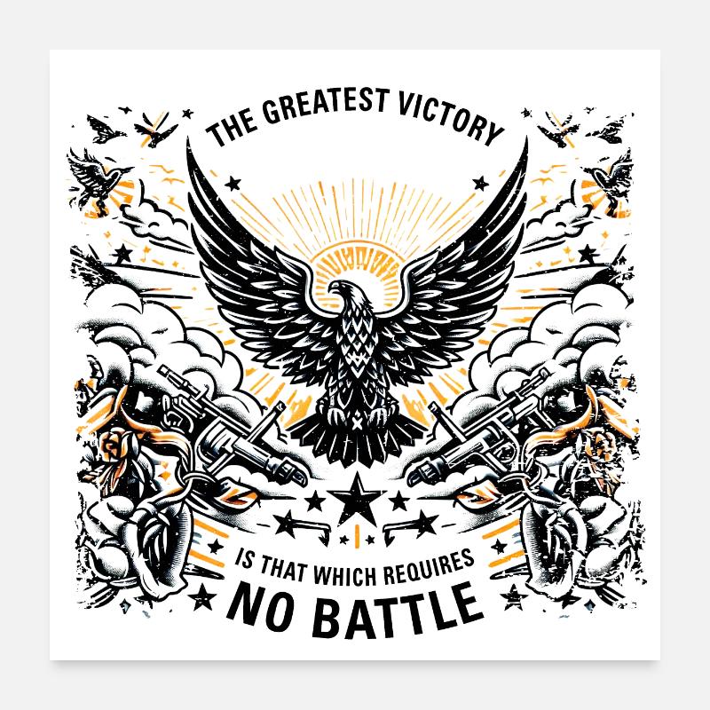 the greatest victory is that which requires no bat Poster 24" x 24" (60x60 cm)