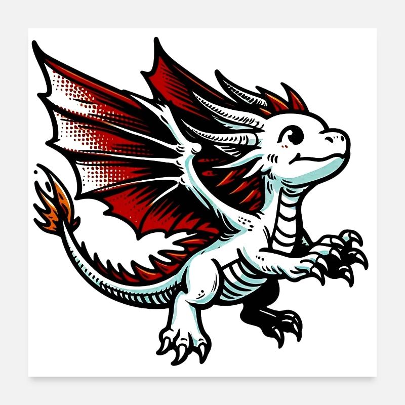 Dragon Poster 60 x 60 cm
