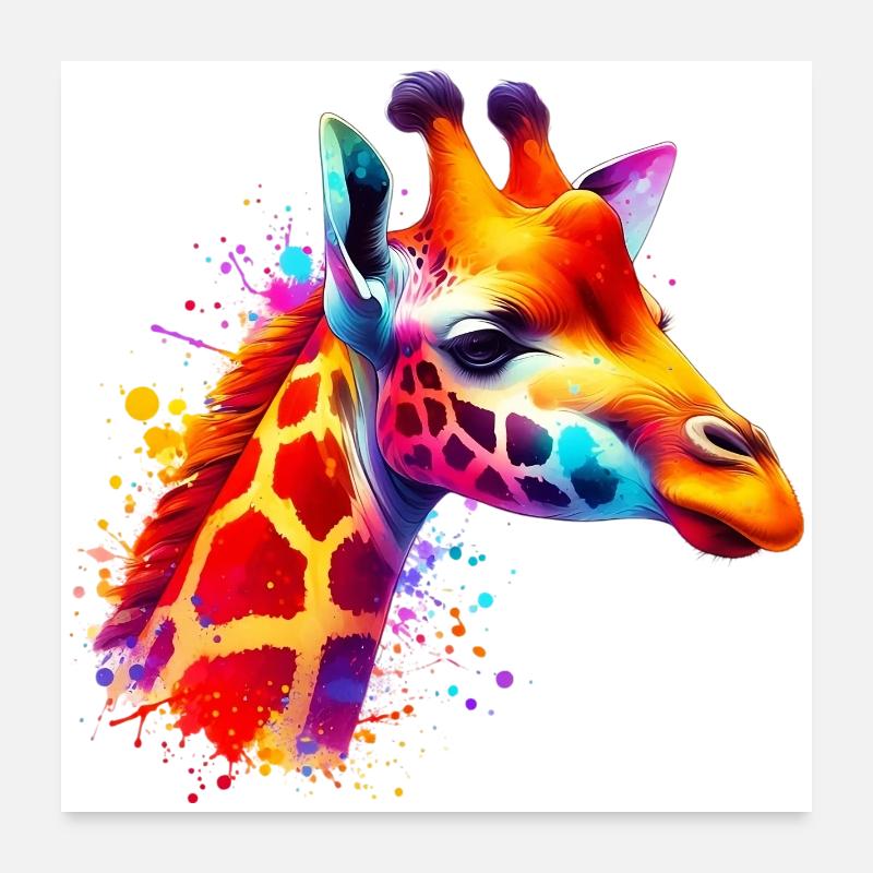 Giraffe Poster 24" x 24" (60x60 cm)