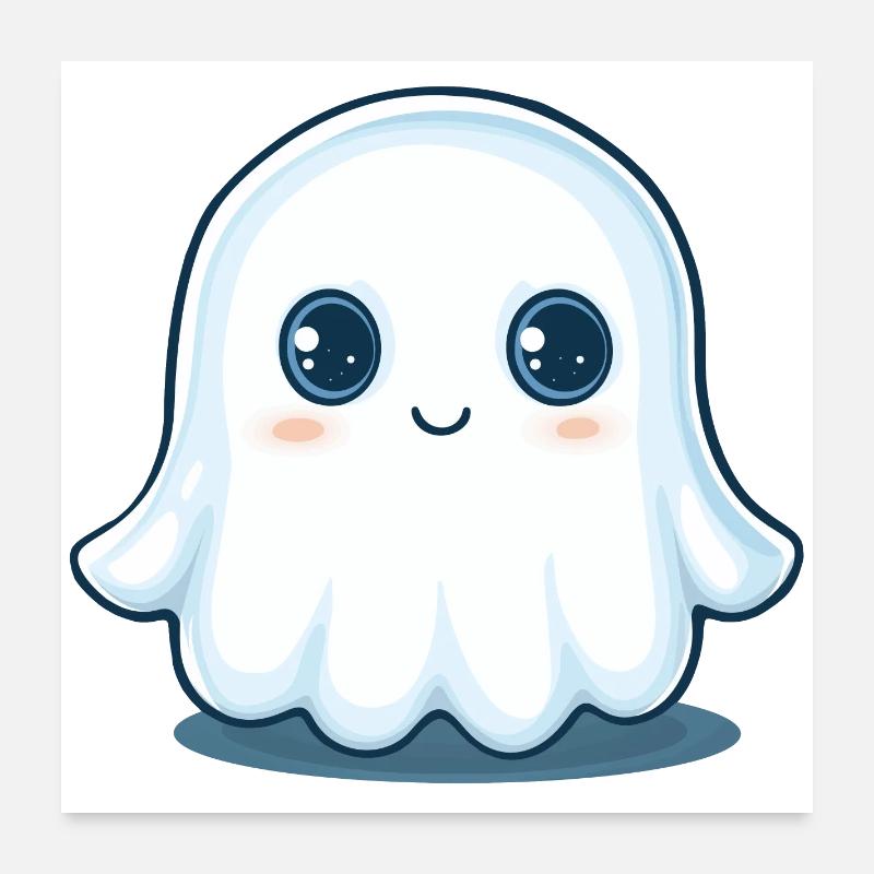 Fantôme mignon Poster 60 x 60 cm
