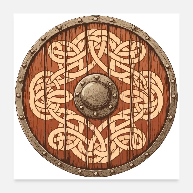 Bouclier Viking Poster 60 x 60 cm