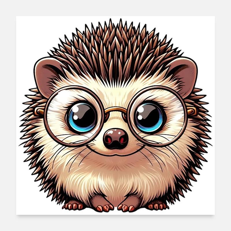 Hedgehog Poster 24" x 24" (60x60 cm)