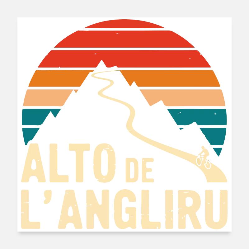 Alto de L’Angliru Cyclist Poster 24" x 24" (60x60 cm)