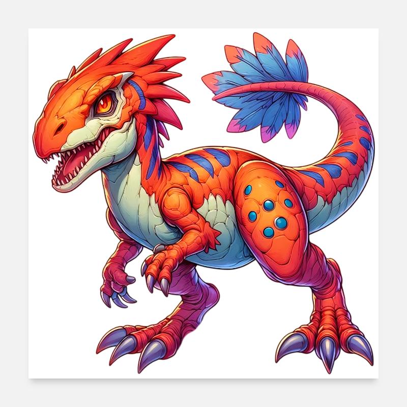 Dinosaurier Poster 60x60 cm