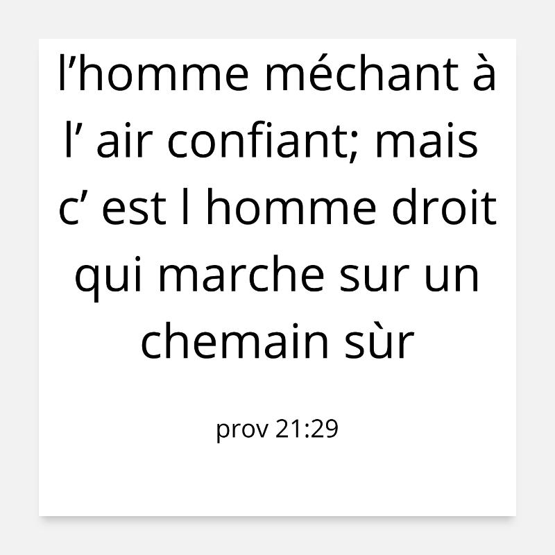 Proverbe Poster 60 x 60 cm