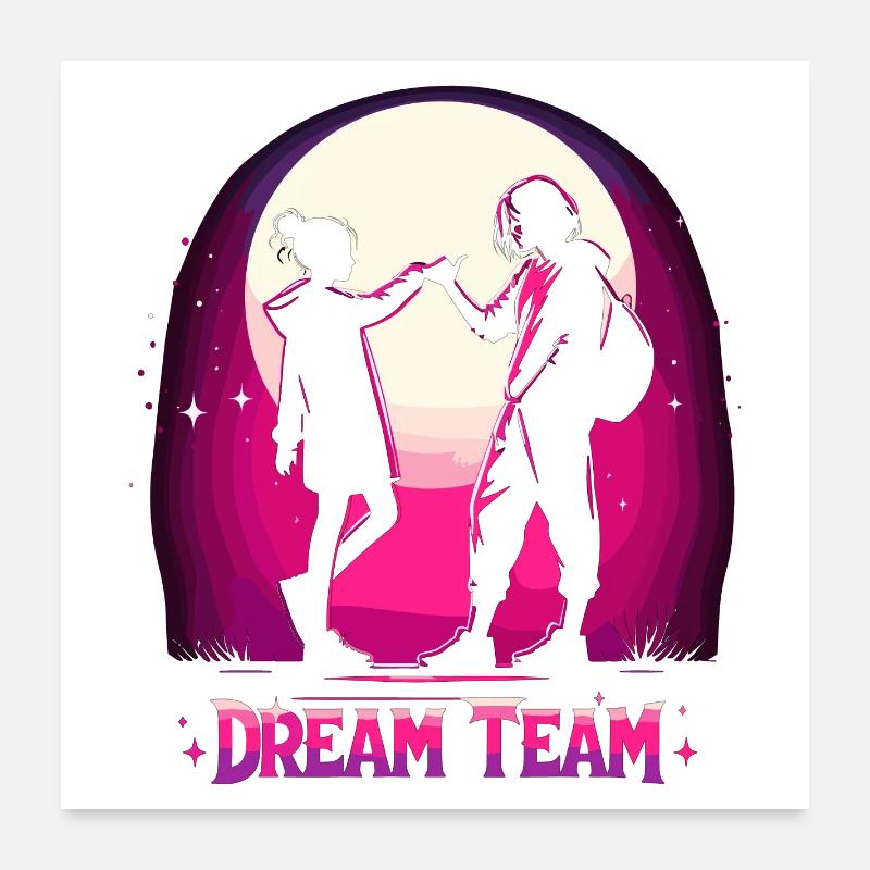 Mutter und Tochter cooles Traumteam Team Geschenk Poster 60x60 cm