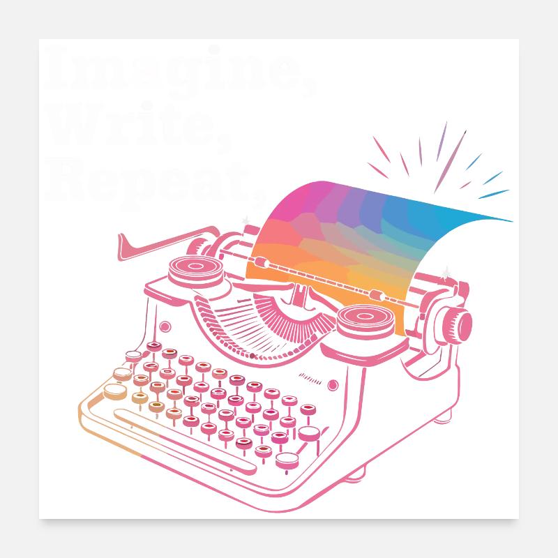 Imaginer, écrire, répéter Poster 60 x 60 cm