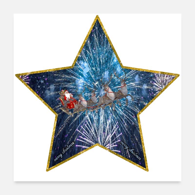 Frohe Weihnachten Version 3 Poster 60x60 cm