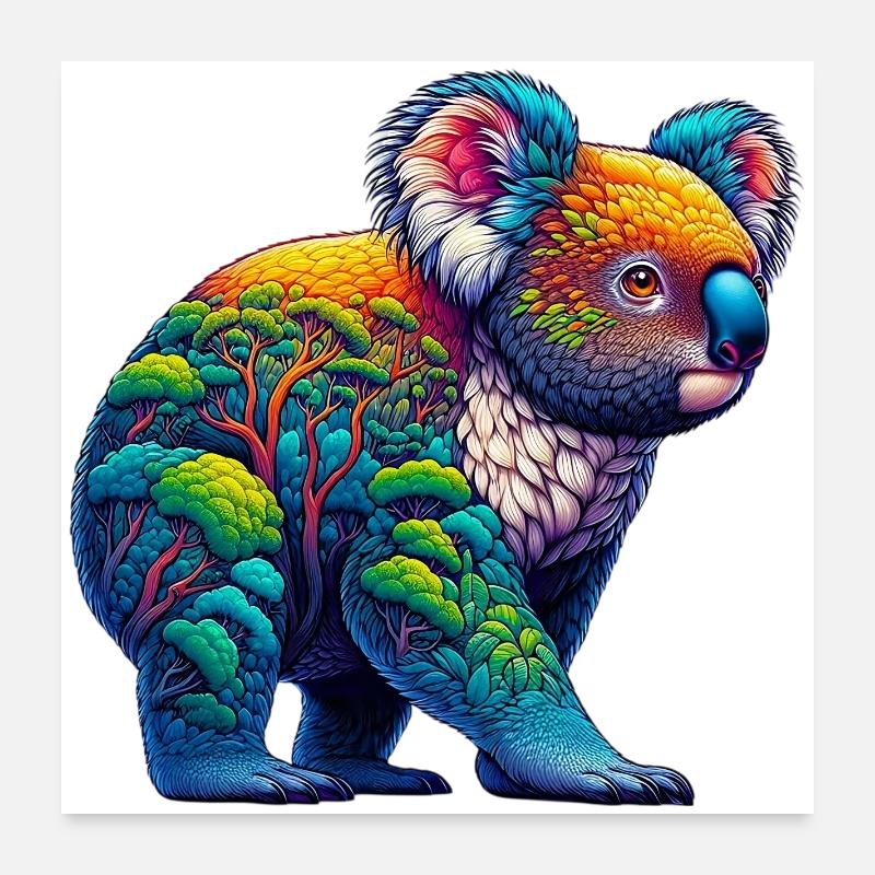 Koala Poster 60 x 60 cm