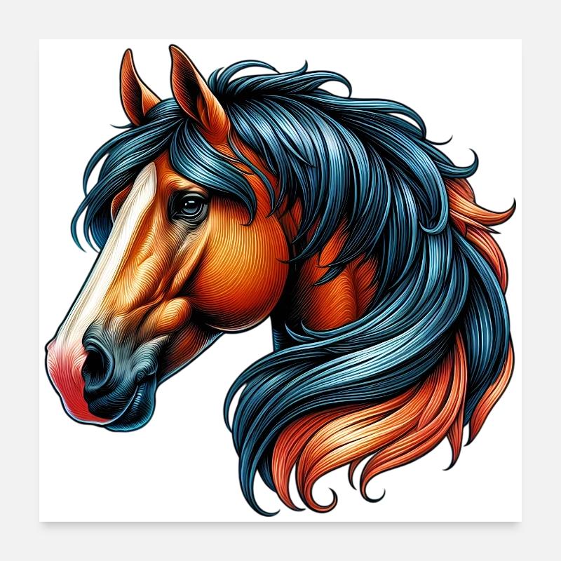 Cheval Poster 60 x 60 cm