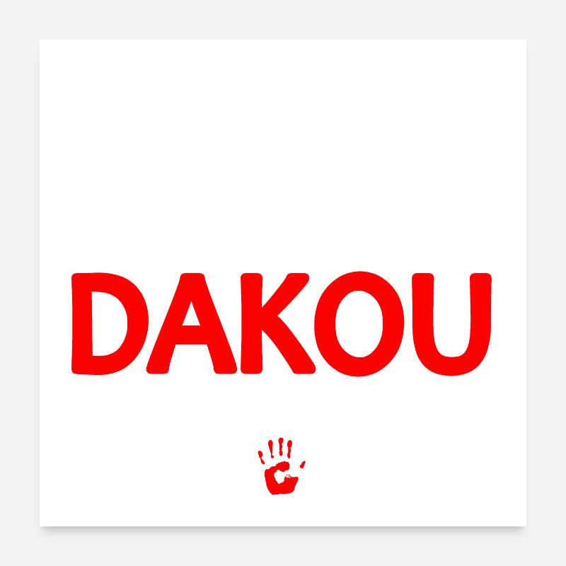 T SHIRT DAKOU_MAYOTTE  - Poster 60 x 60 cm - blanc